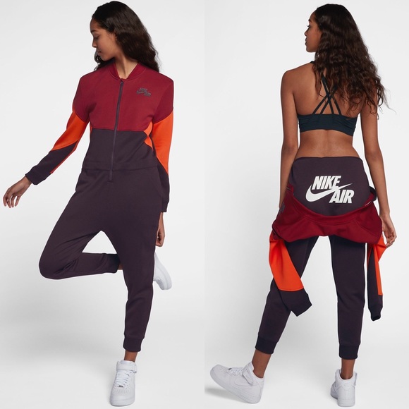 nike red jumpsuit